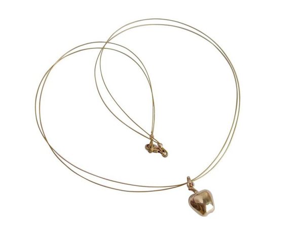 Gemshine - Damen - Anhänger - Apfel - Halskette - 14 (585) Gold - Vergoldet - 1,5 cm – Bild 4
